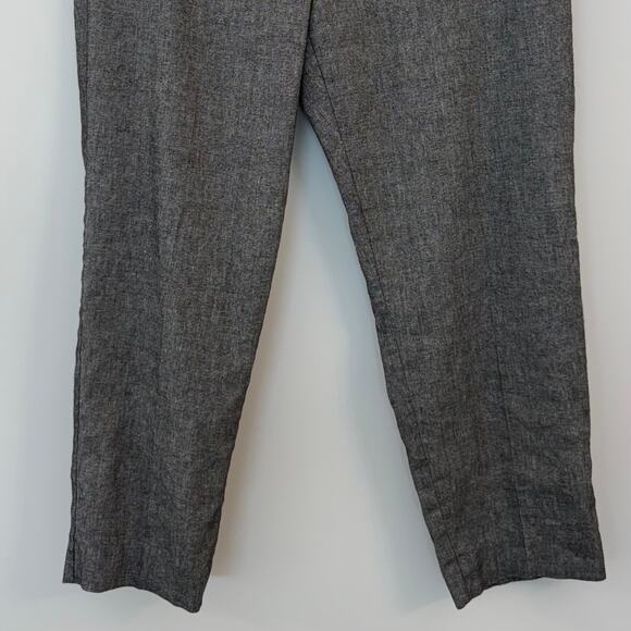 Talbots Linen-Blend Ankle Pants Salt and Pepper Black/White | Size 14 - Picture 3 of 8